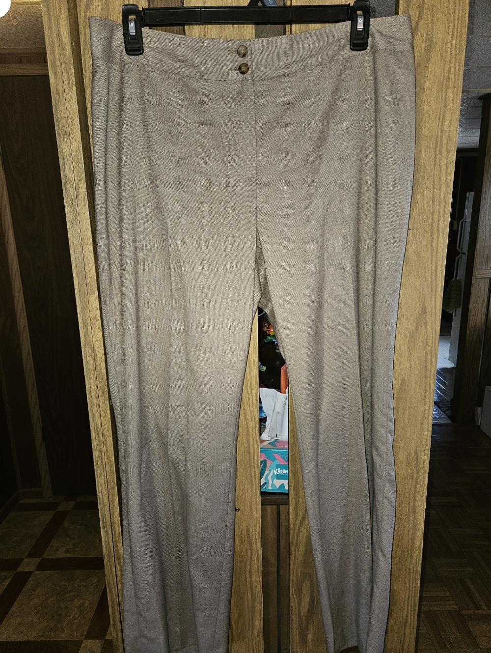 Anne Klein Sz 14W Beige/Taupe Stretch Dress Pants